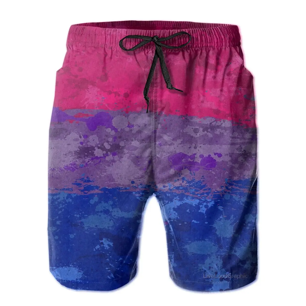

Causal Breathable Quick Dry Cool R333 Sports Bisexual Paint Splatter Flag Male Shorts