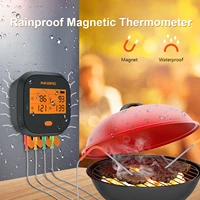 inkbird wireless cooking temperature measurement food thermometer ibbq 4t waterproof wifi thermometer with 4 food grade probes
