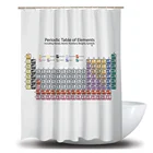 Модная художественная занавеска для душа с принтом химических символов, декоративная форма для ванной и водонепроницаемая занавеска для душа