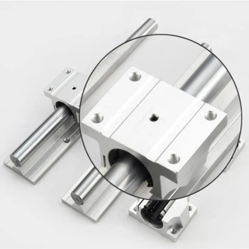 2pcsTBR16/20/TBR25/30-900mm-3000mm + 4pcs TBR16/20/25/30LUU linear ball bearing support block CNC router for 3D printer parts |