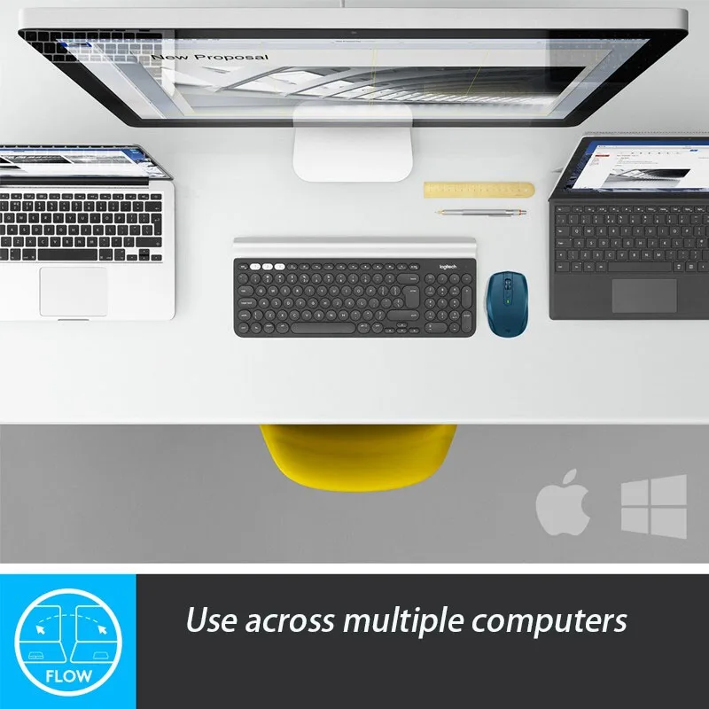 Беспроводная мышь Logitech MX ANYWHERE 2S Bluetooth управление с двух устройств через компьютер