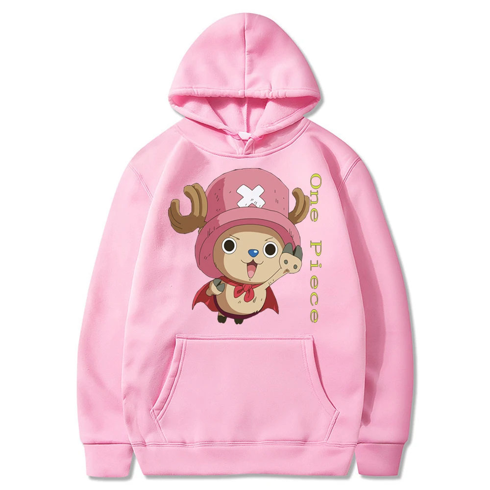 

Men's Anime One Piece Hoodies Kawaii Tony Tony Chopper Graphic Print Hooded Sweatshirt Women Casual Pullover Sports Streetwear
