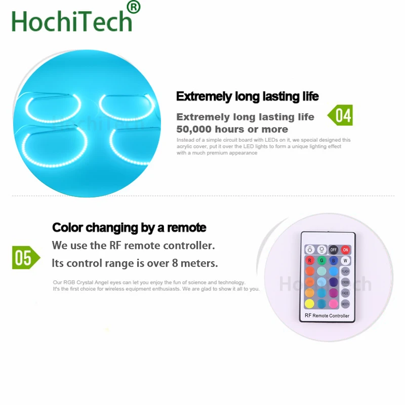 Для Alfa Romeo Mito 2008-2015 высокое качество многоцветные светодиодные фары ангельские