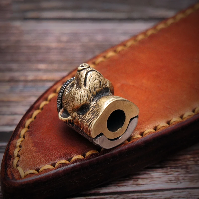 EDC тибетское серебро с бронзовыми бусинами для ножей уличный Паракорд DIY