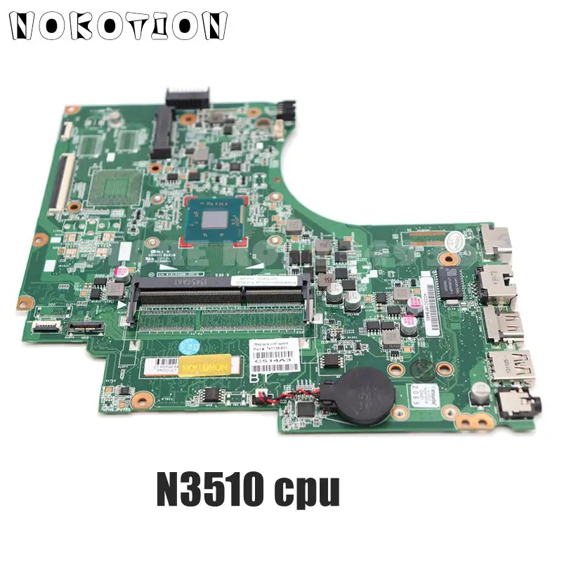

NOKOTION 747138-501 747138-001 Notebook PC MAIN BOARD For HP Untuk 250 G2 15-D Motherboard all in one N3510 cpu DDR3