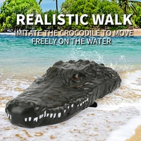 2 4g rc crocodile electric rc boat gag funny toy high speed waterproof remote control watercraft toy for summer water fun