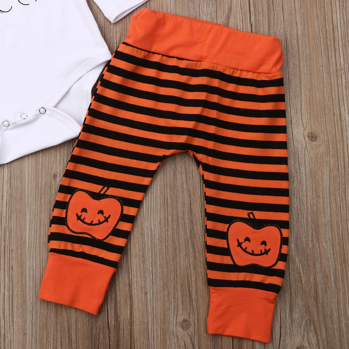 2019 Baby Spring Autumn Clothing Newborn Boy Girl Halloween Outfit Long Sleeve Romper Jumpsuit+Pant Pumpkin Print 2PCS Set | Детская