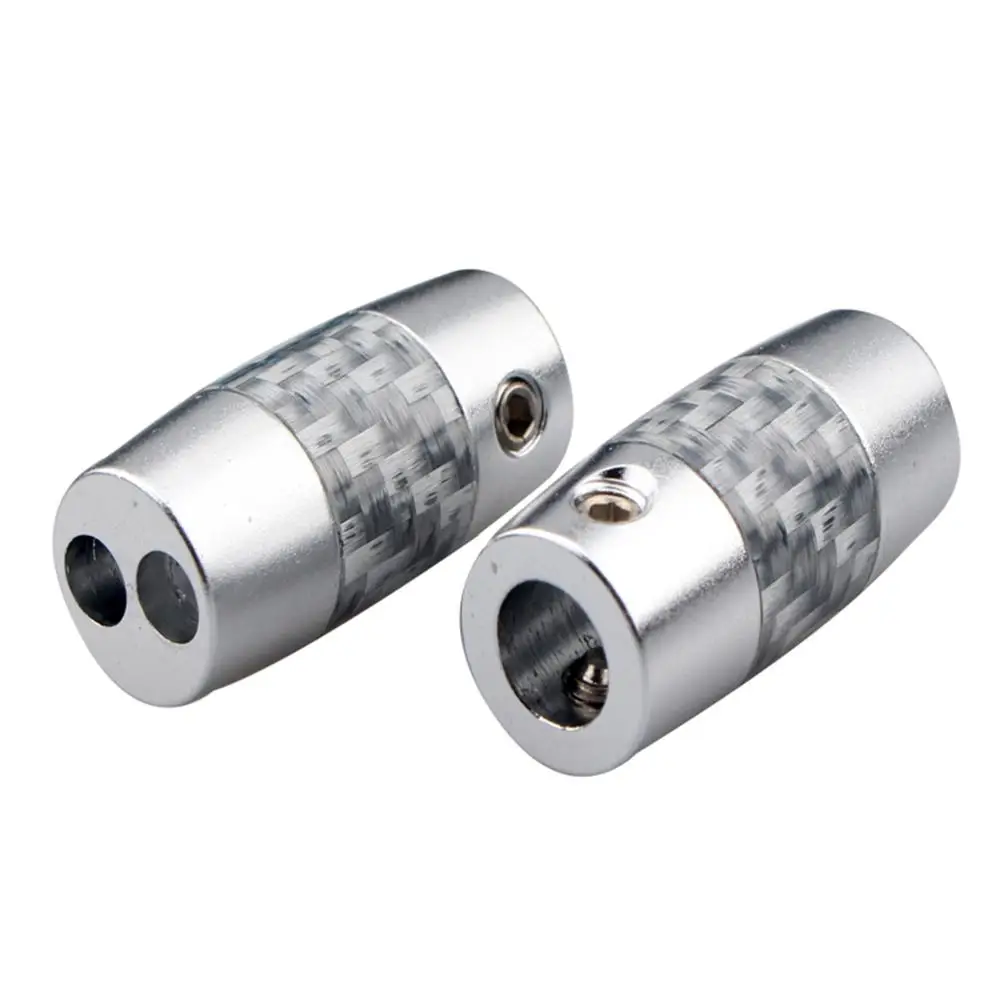 

Hi-End Carbon Fiber Aluminum Alloy Splitter Ring Earphone Audio Cable One To Two HIFI splitter