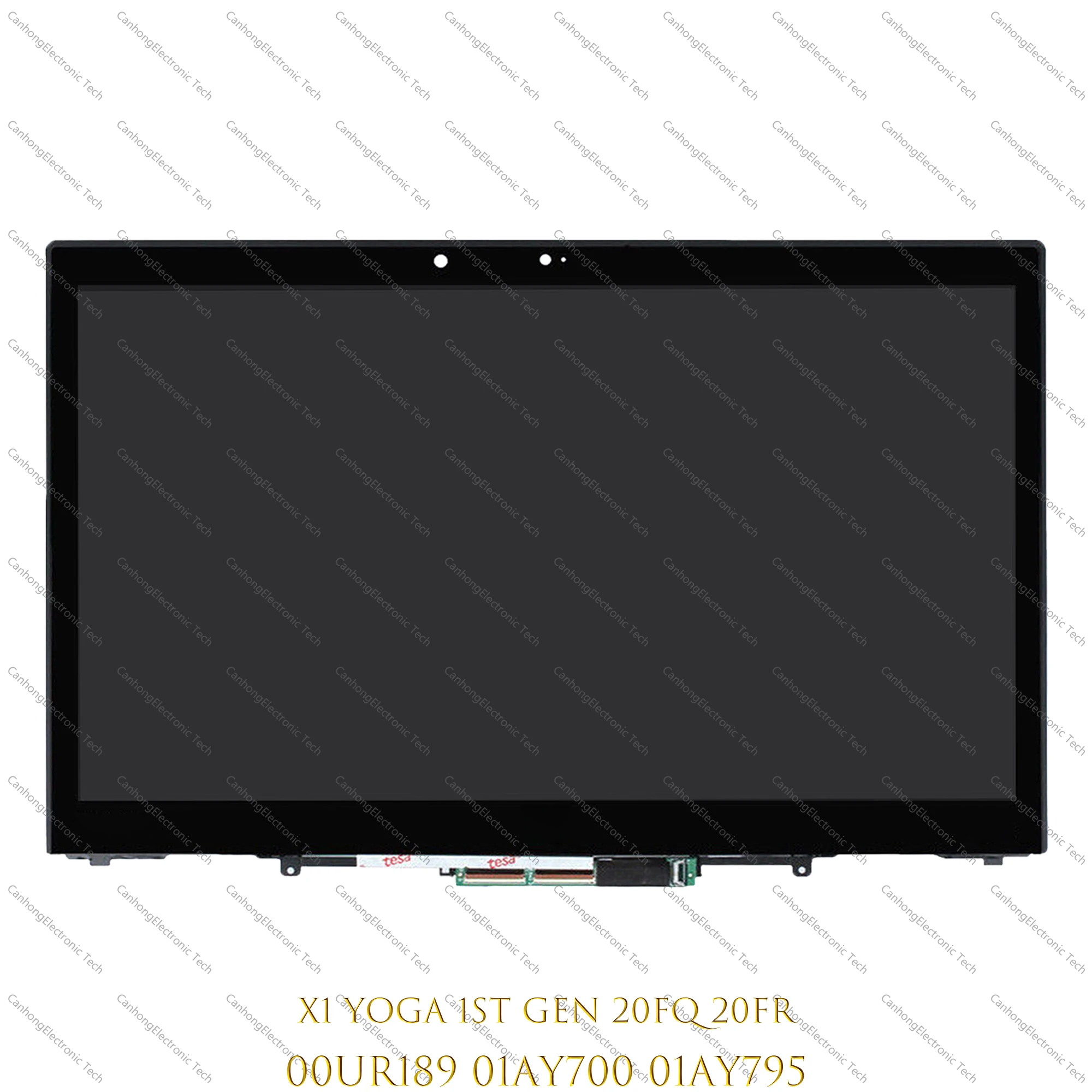 

14" FHD QHD For Lenovo X1 Yoga 1st Gen 20FQ 20FR Lcd Screen Touch Digitizer Assembly With Frame FRU 01AY702 PN 00UR191 01AY703