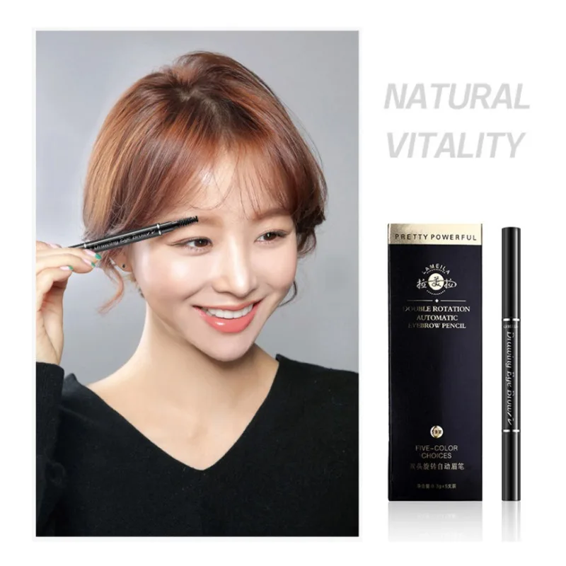 Карандаш для бровей с двойной головкой стойкий водонепроницаемый водостойкий