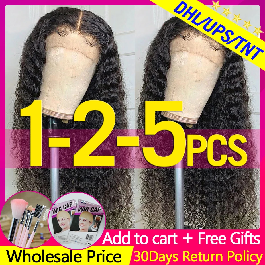 4x4 5x5 6x6 парик шнурка кудрявые человеческие волосы парики Remy монгольские для