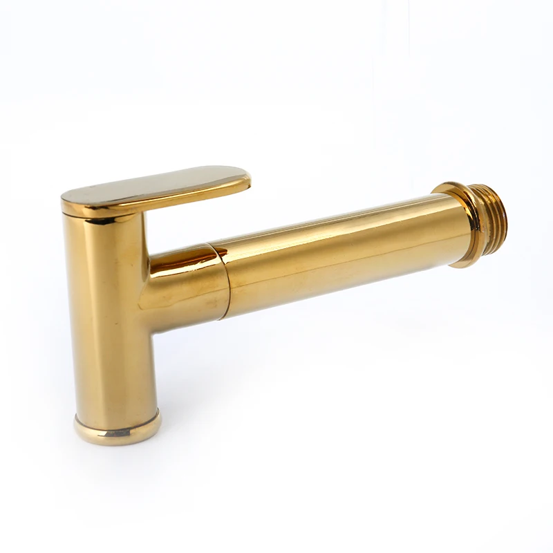 Золотистый латунный одиночный угловой клапан для холодной и горячей воды