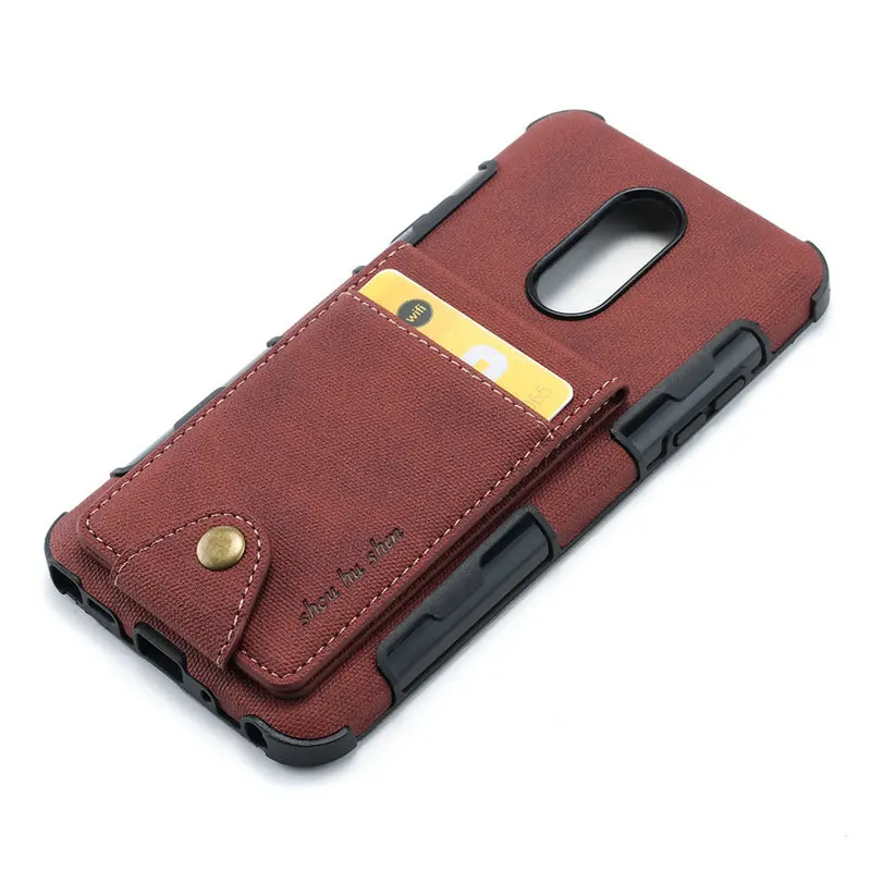 Для LG V30 чехол из ткани TPU Coque Fundas Etui для LG Stylo 4 Чехол LG Q Stylo 4 отделения для карт задняя крышка на LG V30 Stylo4 тканевый чехол - Цвет: Коричневый