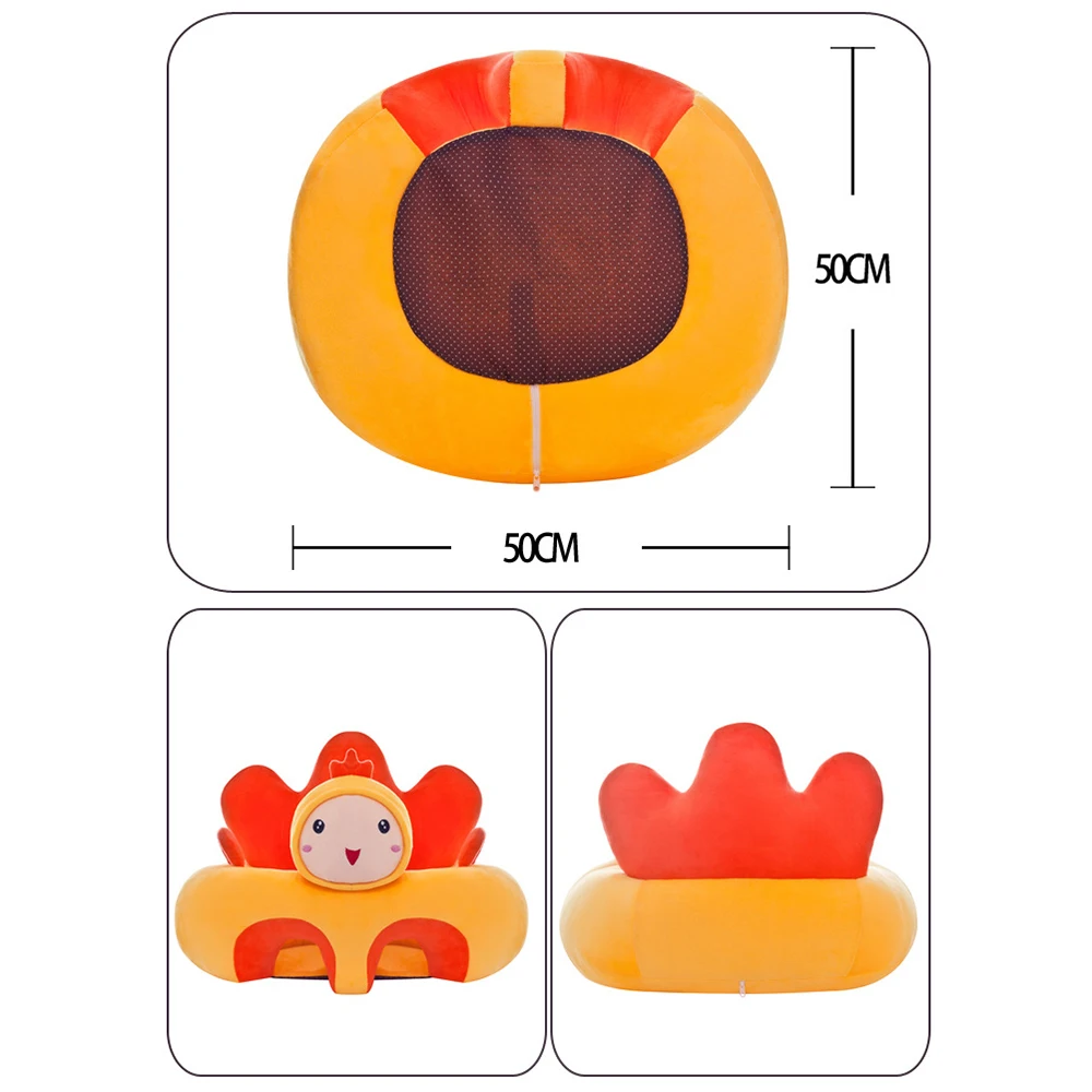 

Baby Sofa Seat Support Cover Car Seat Learn to Sit Baby Plush Sofa without Filling Baby Cartoon Animal Plush Chair Baby Toy Sofa