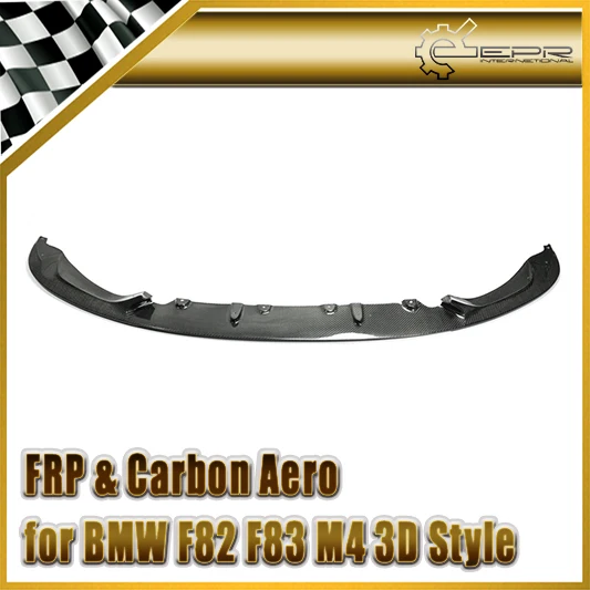 

For BMW F82 F83 M4 Carbon Fiber 3D Style Front Lip Glossy Fibre Car Accessories Bumper Splitter Trim Racing Spoiler Body Kit