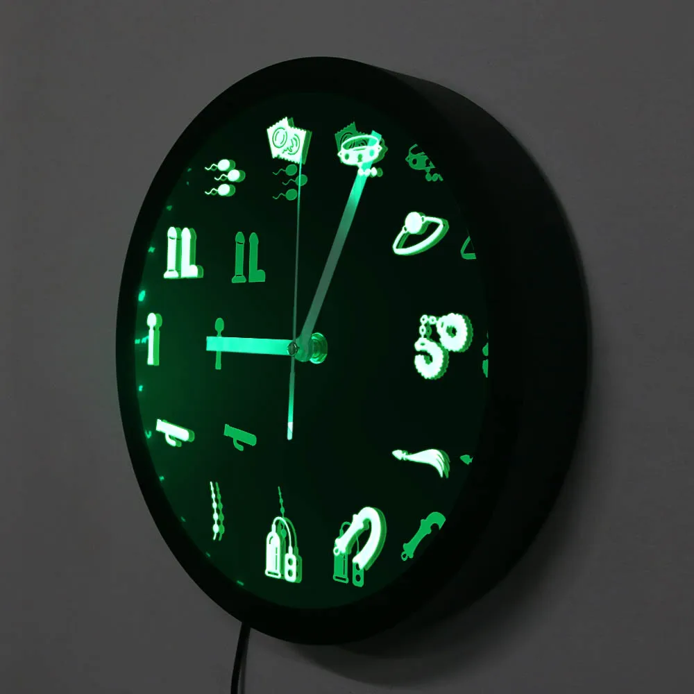 Неоновые Настенные часы со светодиодной подсветкой для взрослых|Настенные часы|