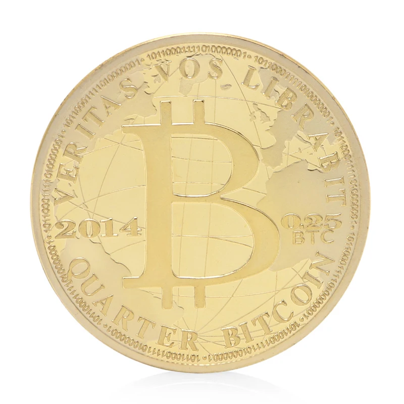 Peace Freedom Биткоин памятные монеты позолоченные Коллекционные монеты BTC Q9QA