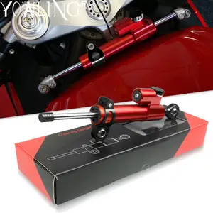 universal cnc motorcycle adjustable steering damper stabilizer for ducati 696 796 795 1100 monster 937 motor part shock absorber free global shipping