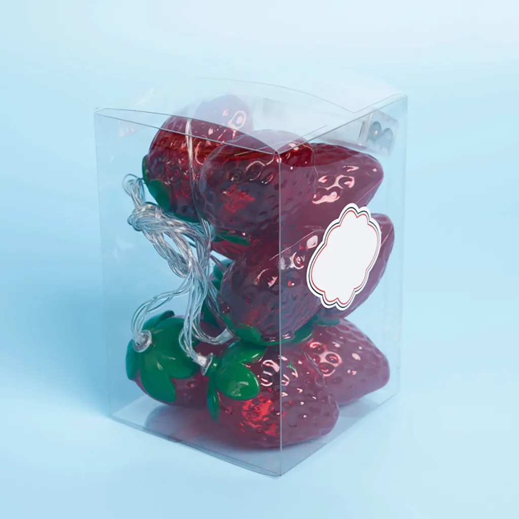 Красные детские носки в форме клубники светильник строка Детская украшения