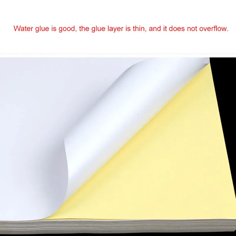 

Sticker Paper 100Pcs A4 Self Adhesive Sticker Label Paper Sticker for Laser Printer Inkjet 3D Printer Parts Accessories Office
