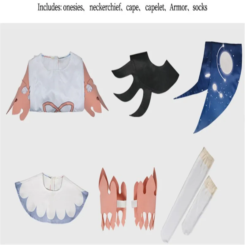 

New Anime Games Genshin Impact Cosplay Project Paimon ZhongliKlee High Quality Halloween Makeup Party Clothing Suit Tights Cloak