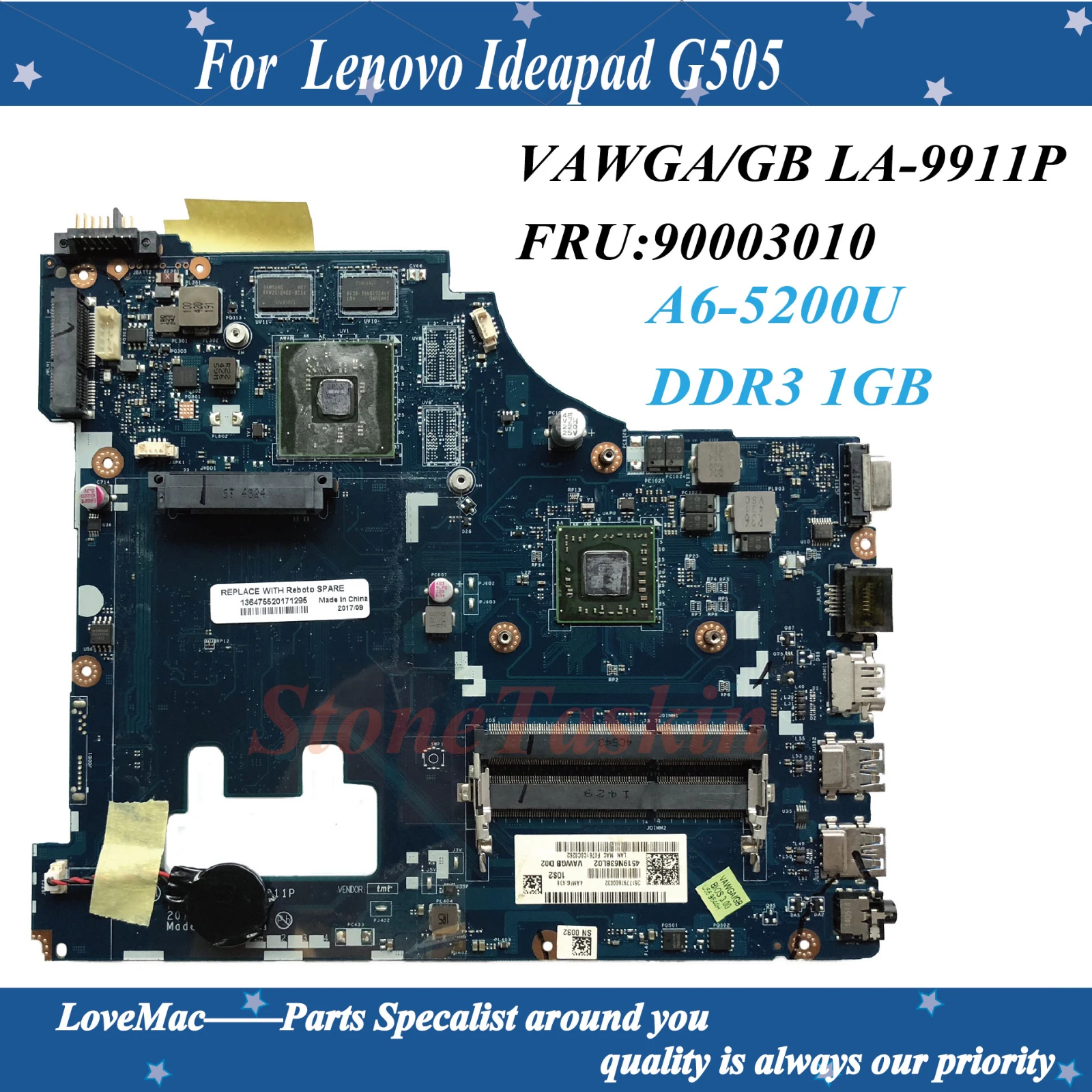 Высокое качество FRU:90003010 для Lenovo G505 материнская плата ноутбука VAWGA/GB LA-9911P A6-5200U DDR3