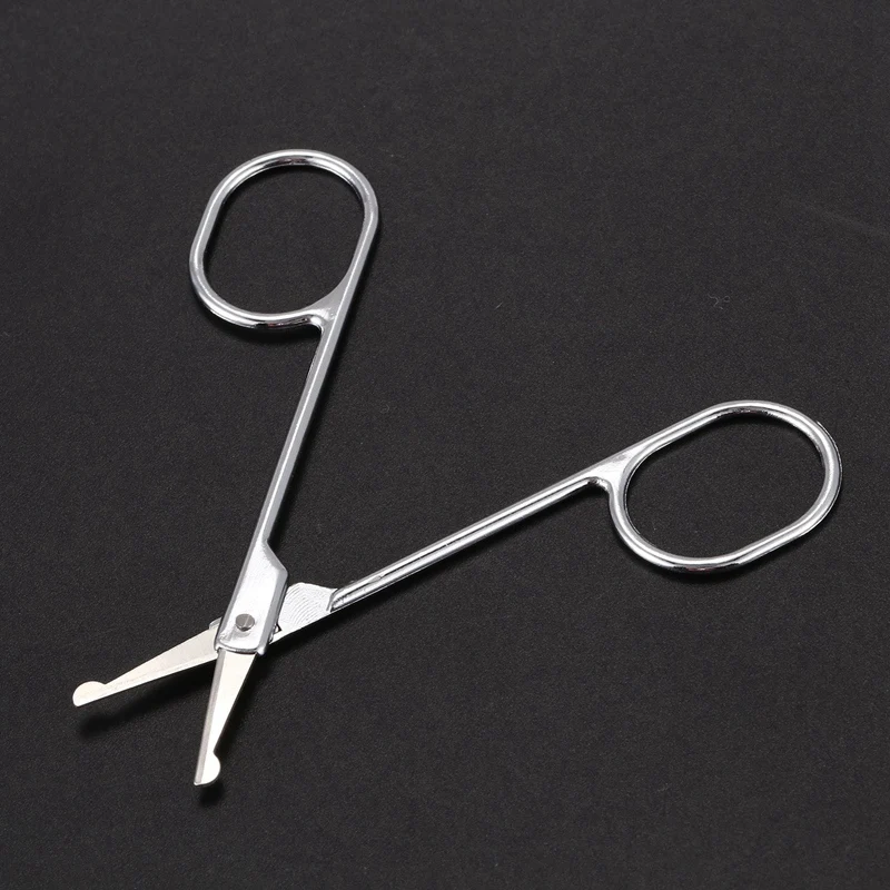 

Round Tip Eyebrow Nose Hair Trimming Trimmer Scissors 2 Pcs
