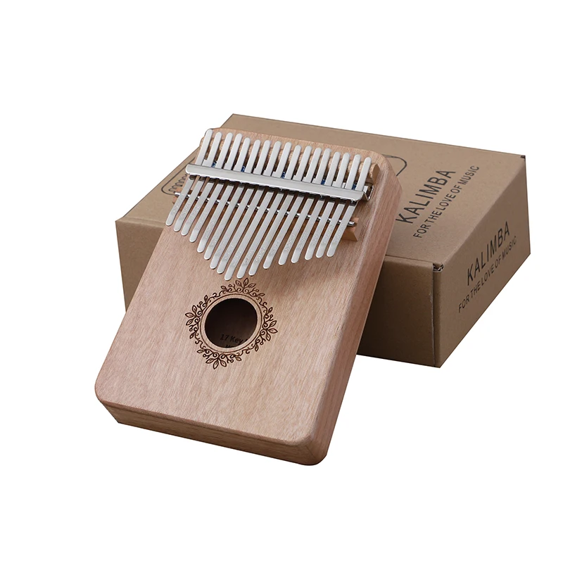 

17 key kalimba thumb piano Mahogany Musical Instrument Beginner african kalimba With Accessory instructions tuning hammer