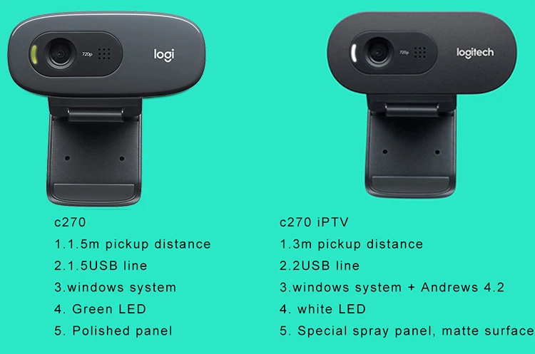 Веб камера Logitech C270 C270I HD встроенный микрофон 720p usb 2 0 веб для ПК|Веб-камеры| |
