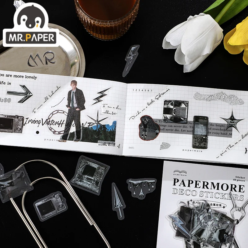 Mr.Paper 4 DesignInfeel.Me Паровая фантазия серия PET стикер пакет DIY проект альбом дневник