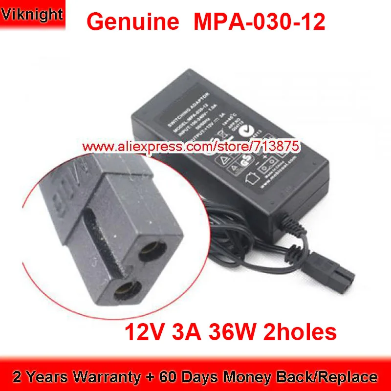 

Genuine for Mobitronic MPA-030-12 36W Charger 12V 3A AC Adapter with 2 holes Plug Power Supply