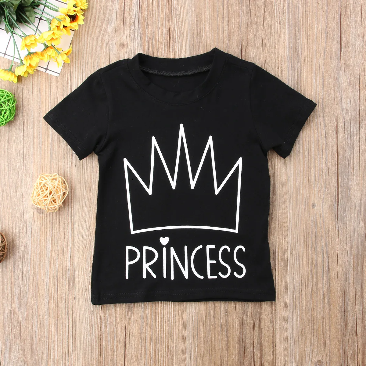 Детские хлопковые футболки топы летние детские черные для 2 3 4 5 6 8 девочек милая