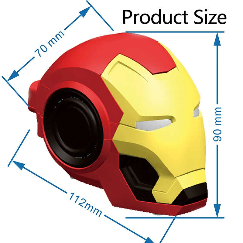 Беспроводной Bluetooth динамик Iron Man портативный сабвуфер мультяшный мини звуковой
