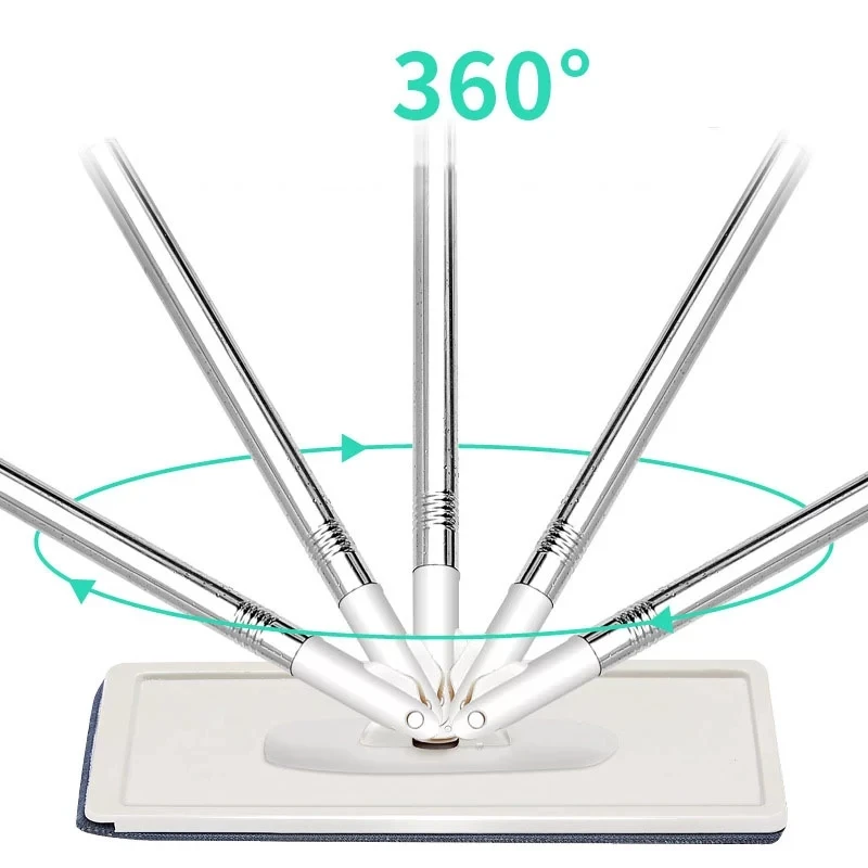Ручная стирка Бесплатная Швабра Quick Clean Микрофибры Squeeze плоская для мытья пола