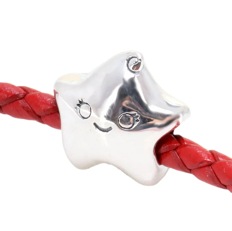 

DoDoFly Genuine 925 Sterling Silver Isa Cute Little Star Isa Charm Fit Original Bead Bracelet Jewelry Making Diy Gift