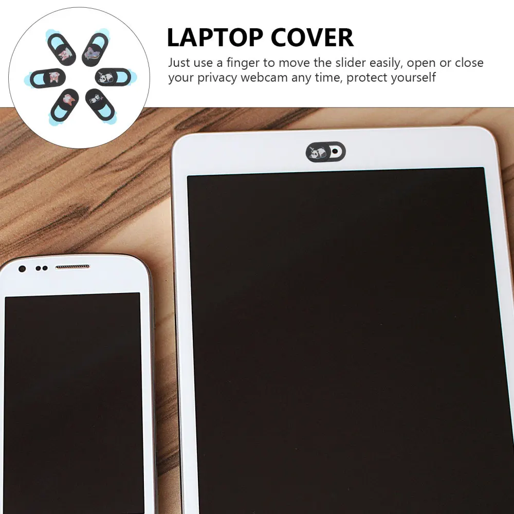 

6Pcs Practical Notebook Webcam Cover Creative Ultra-Thin Camera Phone Cover