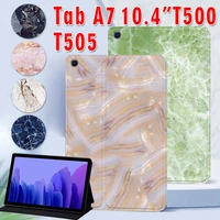 marble pattern tablet case for samsung galaxy tab a7 10 4 2020 t500 sm t500 sm t505 flip leather protective case free stylus