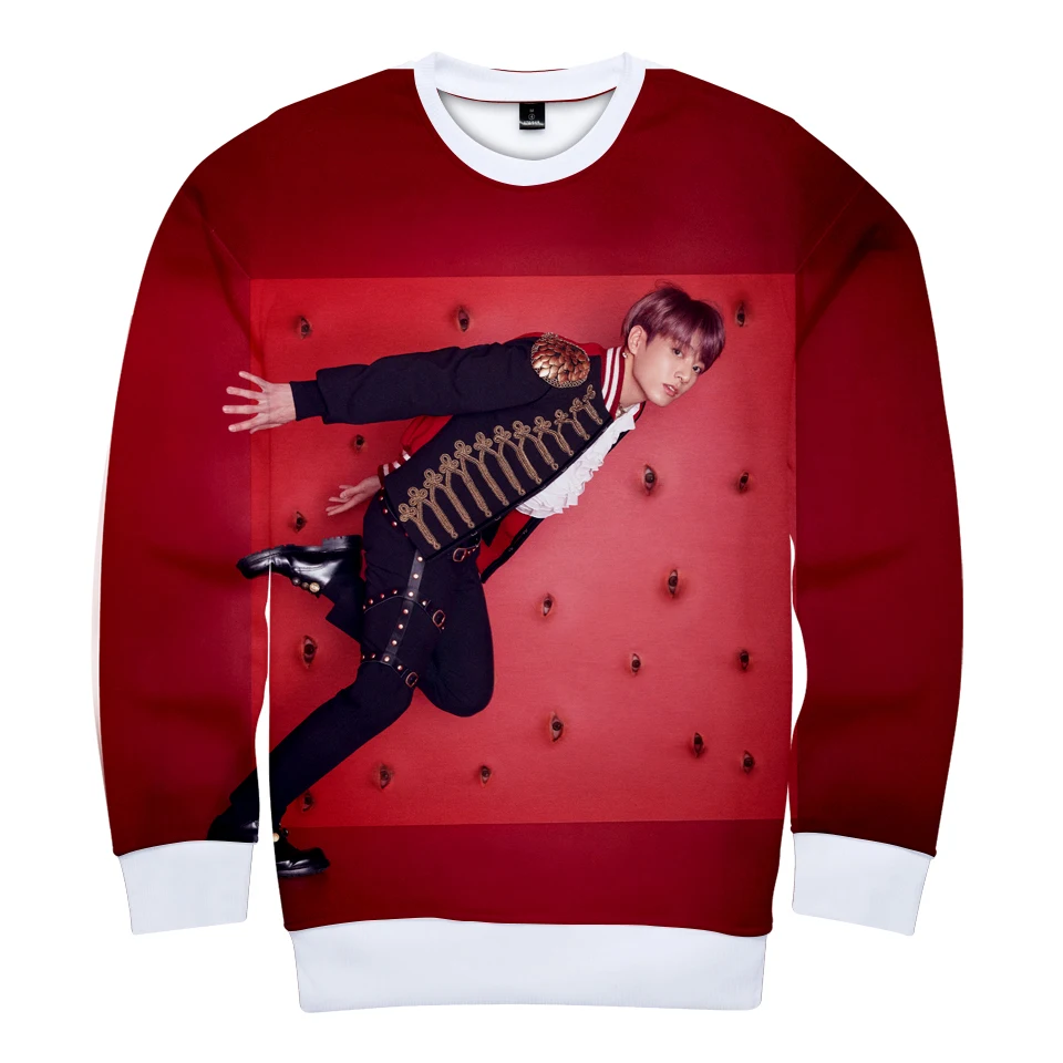 Frdum Tommee Love Yourself ответ 3D kpop женщины Bangtan мальчики Толстовка Осень и зима хит хоп harajuku Корейская повседневная одежда