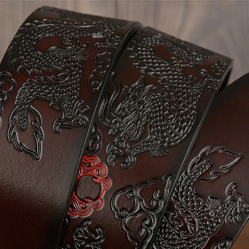 Горячая распродажа Новое поступление кожаные ремни с рисунком дракона для