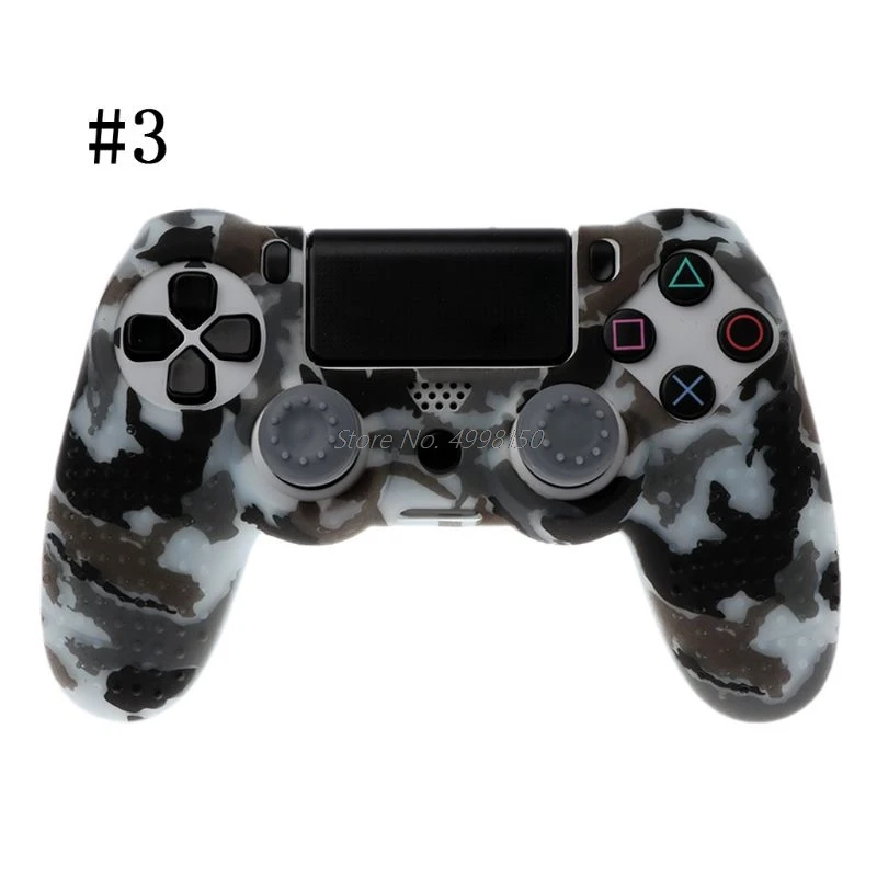 Для Sony Dualshock PS4 DS4 Slim Pro контроллер силиконовый камуфляжный чехол защитная кожа +