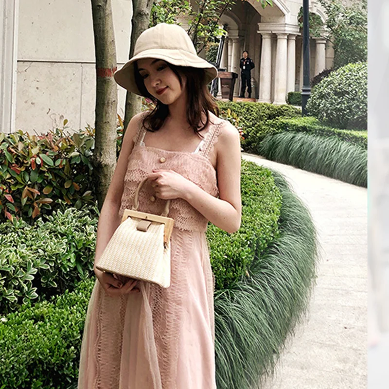 Женская сумка 2019 Новая летняя модная на одно плечо Наклонная Сумка с деревянным