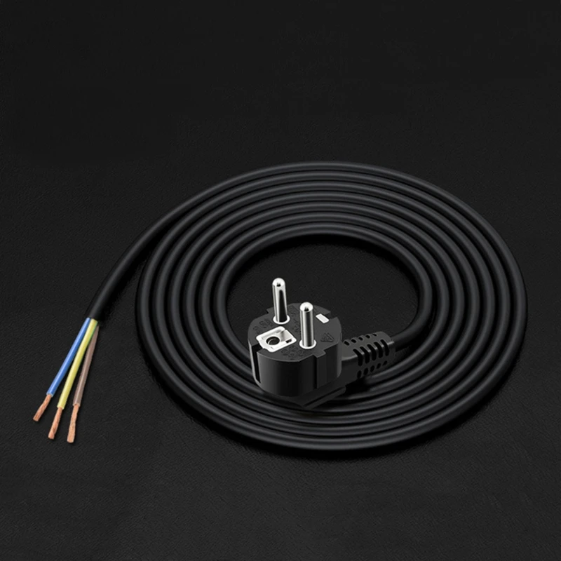 

EU/US Plug VDE Power Cord 1.5M PVC Power Supply Open End Extension Cable 3 Wires