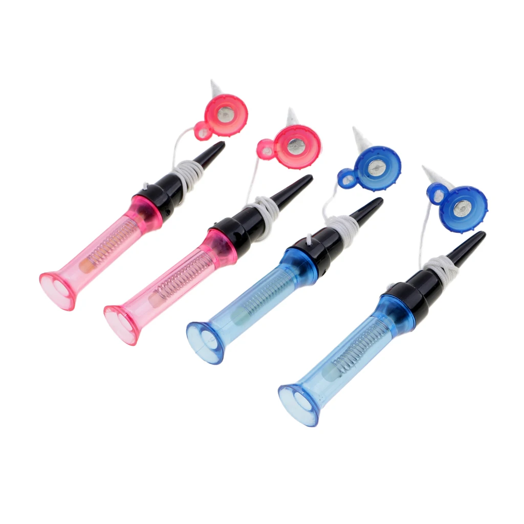 

4 Pieces/Set Durable Flexible Spring Golf Tees Plastic Golf Accessories Two Colors