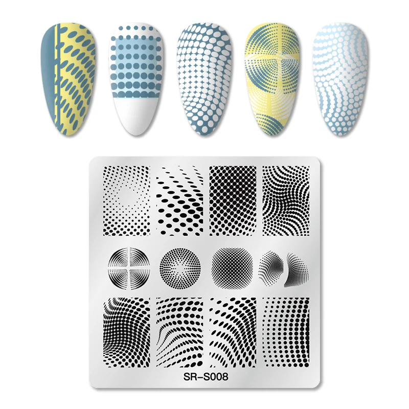 Трафарет для дизайна ногтей из нержавеющей стали в полоску | Красота и здоровье