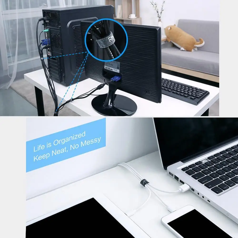 Кабельный органайзер провод зажим для намотки наушников Держатель мыши кабель
