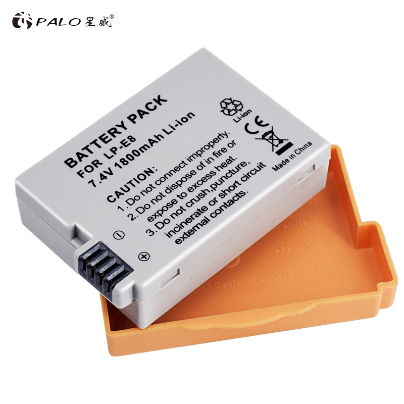 

Palo 1pce LP-E8 Battery pack bateria LP-E8 lp e8 For Canon 550D 600D 650D 700D X4 X5 X6i X7i T2i T3i T4i T5i DSLR Camera