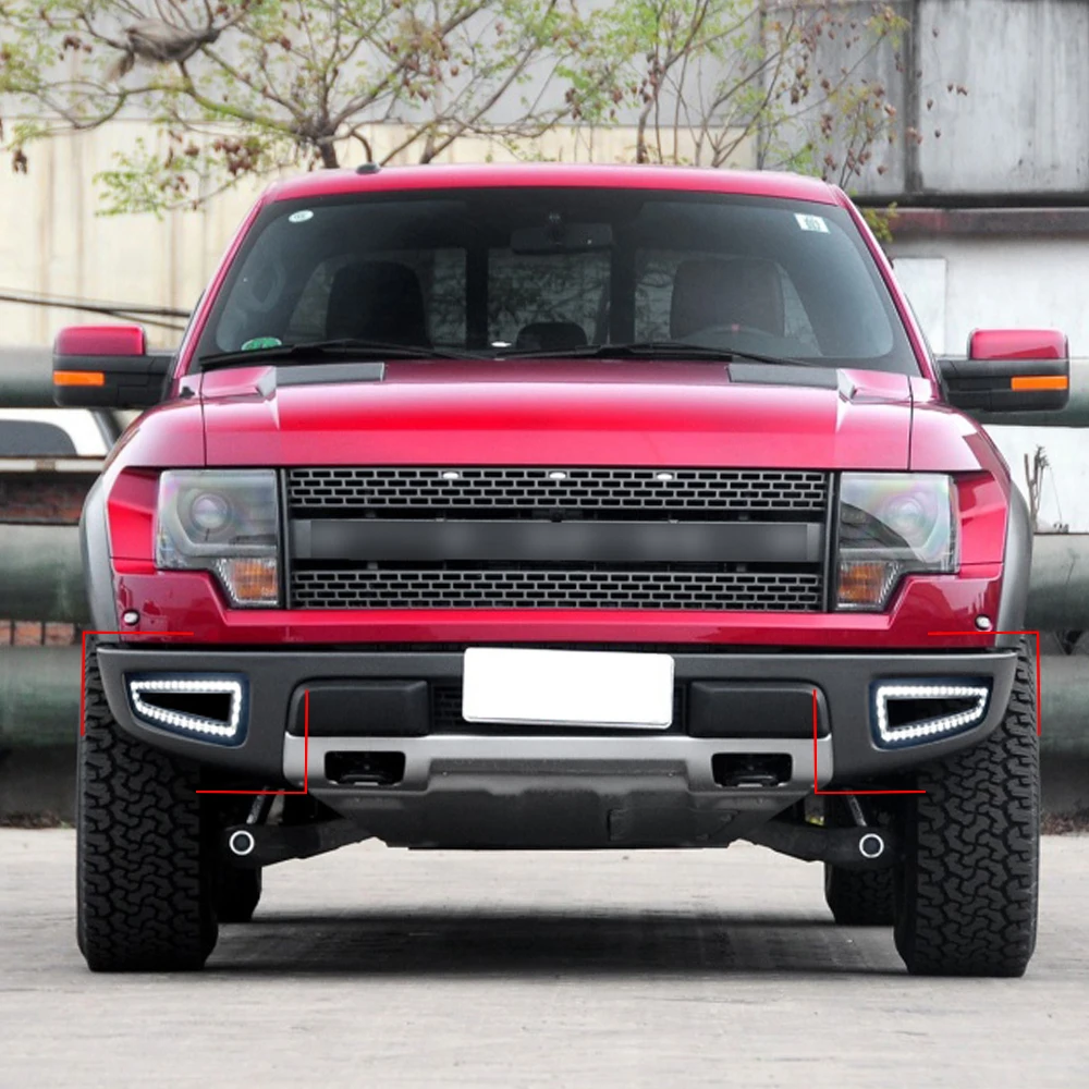 Стайлинг автомобиля 2 шт. для Ford Raptor F150 2010 2011 2012 2013 2014 2015 светодиодный ные дневные