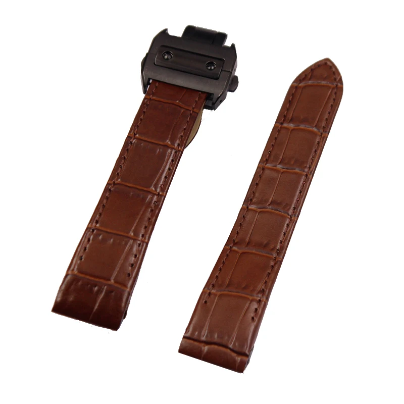 Watch accessories for Cartier Santos crocodile leather watch strap male Santos100 leather strap female 20mm