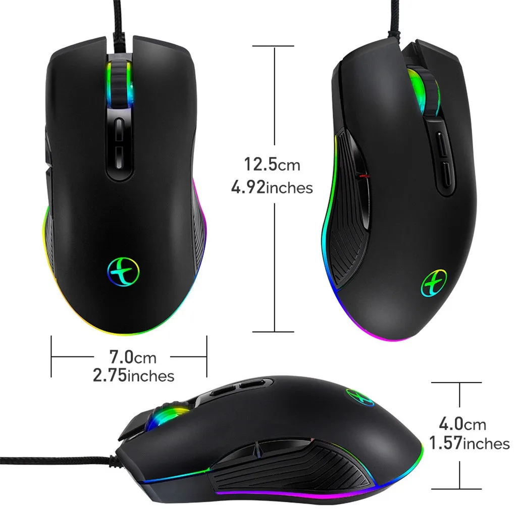 Мышь игровая Проводная с подсветкой 3200DPI 4 клавиши USB Type C|Мыши| |