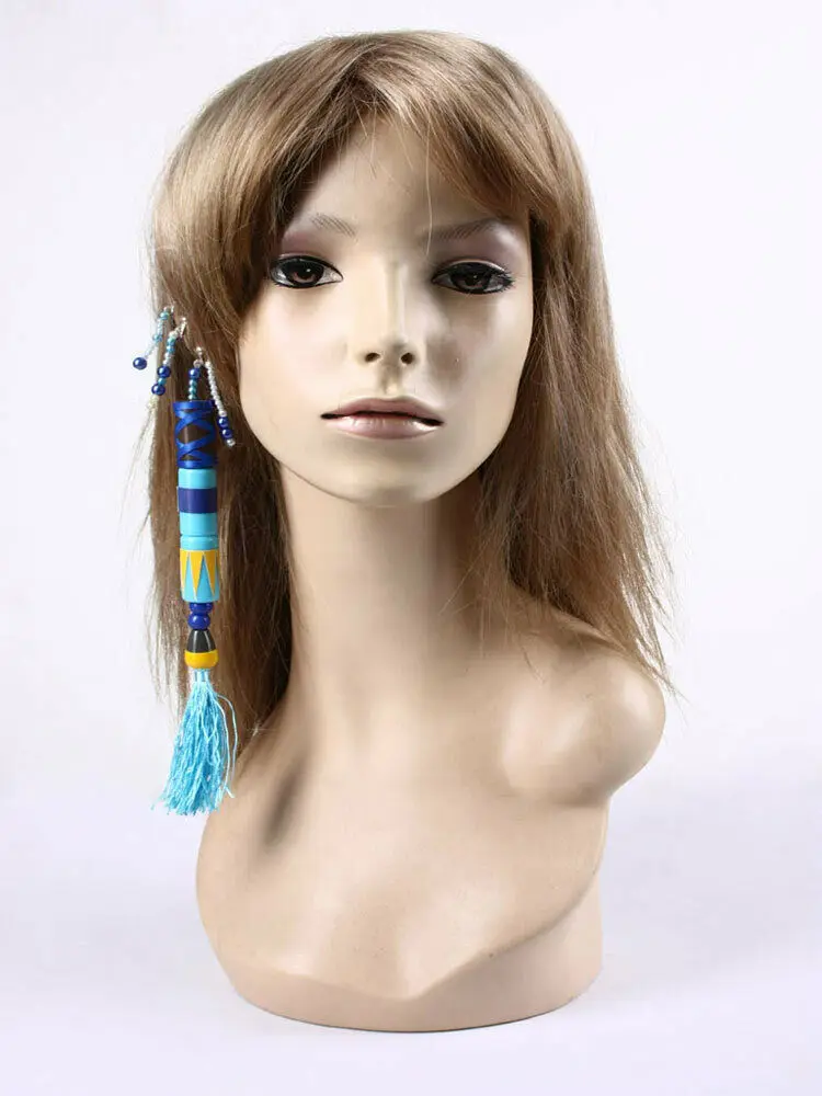 Серьги Final Fantasy Ⅹ Yuna серьги-капельки для косплея синие Акриловые Бусины подарок |